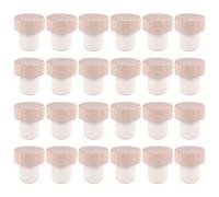 Ujjdwiurgh 24 tapones de corcho para botellas de vino, tapones de corcho en forma de T para tapón de vino, tapones de vino reutilizables, tapones de vino de madera y goma