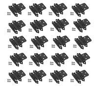Ujjdwiurgh 25 pares (50 unidades) Bisagras de gabinete de cocina con cierre automático, 1/2 pulgada, piezas de repuesto, accesorios para puertas de gabinete, color negro