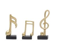 Ujjdwiurgh 3 piezas de decoración de notas musicales, mini juego de tres notas, decoración de regalos, figura musical, estatua moderna, escultura de mesa, centro de mesa, manualidades, arte para el