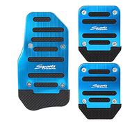 Ujjdwiurgh 3 piezas de pedal de acelerador de gas, pedal de freno, cubierta de almohadilla de embrague, pedales antideslizantes para transmisión manual MT, color azul