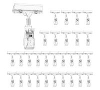 Ujjdwiurgh 30 clips transparentes para exhibición, clips de soporte de letreros para venta al por menor, abrazaderas de plástico para letreros de precio, etiquetas de etiquetas acrílicas