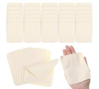 Ujjdwiurgh 30 herramientas de gamuza para alfarería, gamuza de cuero de 3.9 x 3.1 pulgadas, precortada para alisar el borde de la olla, paño suave de arcilla de gamuza