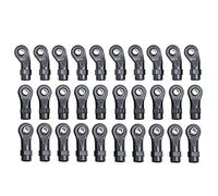 Ujjdwiurgh 30 piezas de plástico con extremos de varilla, rótula, rótula, rótula, para 1/10 RC Crawler Car -4 TRX4 piezas accesorios