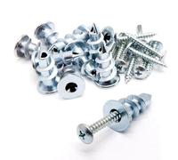 Ujjdwiurgh 30 piezas de zinc autoperforantes para paneles de yeso/pared hueca kit de anclaje con tornillos de metal plateado