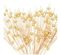 Ujjdwiurgh 300 PúAs para CóCteles, Palillos de Dientes para Alimentos de 4,7 Pulgadas para Aperitivos/Brochetas de CóCtel de Bambú/Palillos Largos para Frutas