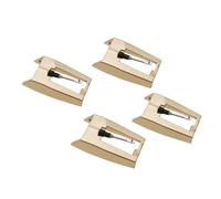 Ujjdwiurgh 4 agujas de tocadiscos, agujas de disco doradas mejoradas, reemplazo para tocadiscos fácil de instalar