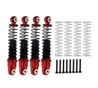 Ujjdwiurgh 4 amortiguadores de aceite de metal de 40 mm para SCX24 C10 JLU 1/24 RC Crawler Car Upgrades, rojo