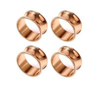 Ujjdwiurgh 4 Anillos para Servilletas, Anillo para Servilletas, Hebilla de Servilletas con DiseñO Martillado para Bodas, ChampáN
