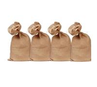 Ujjdwiurgh 4 Bolsas de Arpillera Grandes y Resistentes, Sacos de Almacenamiento de Patatas de Yute Gruesos de 40X24 Pulgadas con Cuerdas de 32,8 Pies, Bolsas de Patatas Reutilizables