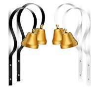 Ujjdwiurgh 4 campanas antiguas de Shopkeepers para montar en la pared, timbre de entrenamiento para perros, timbre para apertura de puerta