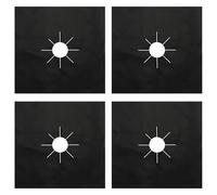 Ujjdwiurgh 4 cubiertas para quemadores, cubierta superior de estufa reutilizable, forro antiadherente para quemadores, almohadilla de aislamiento térmico para estufa de gas