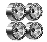 Ujjdwiurgh 4 Piezas de Metal de 1,9 Pulgadas con Borde de Rueda Beadlock para 1/10 Coche Trepador de Control Remoto para Axial SCX10 Pro Capra TRX4/ D90 Redcat C