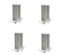 Ujjdwiurgh 4 Piezas Gancho de Doble Gancho de Pared de Acero Inoxidable Gancho para Puerta de Ducha de BañO Gancho para Toalla Gancho para Puerta de Vidrio Soporte para Colgar