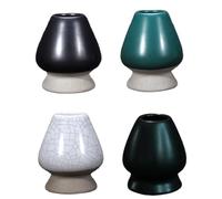 Ujjdwiurgh 4 Piezas Soportes de CeráMica para Té Verde Matcha Chasen Soporte para Cuenco Matcha en Polvo Soporte para Matcha Ceremonia de Té Accesorios para el Té Teaware