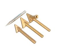 Ujjdwiurgh 4 puntas de repuesto de soldadura, puntas de soldador, cabezales triangulares de cobre, accesorios de soldadura para reparación de parachoques de coche