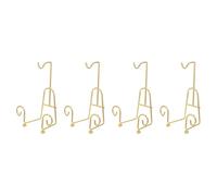 Ujjdwiurgh 4 soportes dorados para tazas de té, soporte de exhibición de metal dorado