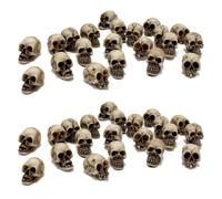 Ujjdwiurgh 40 calaveras de cabeza humana, calaveras de esqueleto realista, calaveras de tamaño mini para decoración de mesa de Halloween