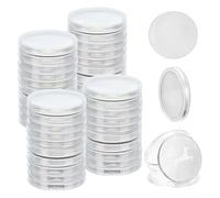 Ujjdwiurgh 40 piezas de monedas en blanco para grabado de monedas en blanco de 40 mm/1.57 pulgadas, etiquetas redondas con borde roscado