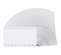 Ujjdwiurgh 48 bolsillos para carpetas, 6 agujeros, con cremallera, transparentes, impermeables, de PVC, bolsas de hojas sueltas (A6)