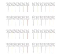 Ujjdwiurgh 48 molinillos de papel blanco para manualidades, para colorear tus propios molinillos para niños, actividades de verano, artes