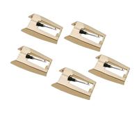 Ujjdwiurgh 5 agujas de tocadiscos, agujas de disco doradas mejoradas, reemplazo de lápiz capacitivo para tocadiscos fácil de instalar