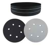 Ujjdwiurgh 5 almohadillas de interfaz de lijado de gancho y bucle de 6 pulgadas, densidad de esponja suave con respaldo de espuma EVA