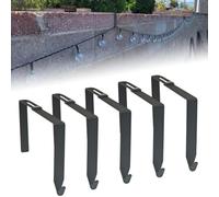 Ujjdwiurgh 5 ganchos de cadena de luces para pared y vallas de hormigón de 3.2 a 6 pulgadas, ganchos de cadena de luces para exteriores, organizador de cables