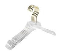 Ujjdwiurgh 5 perchas transparentes con muescas, para camisas y vestidos, para mujeres y niños, talla S