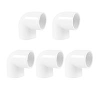 Ujjdwiurgh 5 piezas de 20 mm de diámetro, codo de ángulo de 90 grados, conector adaptador de tubería de PVC, color blanco