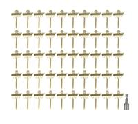 Ujjdwiurgh 50 cierres de alambre de aleación de zinc para valla de madera blanda para clavo de agricultura, jardinería, reutilización de vallas, tornillo de grapas