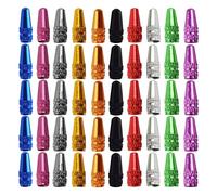 Ujjdwiurgh 50 tapas de válvula Presta de aluminio para válvula de ciclismo, estilo francés, tapas antipolvo