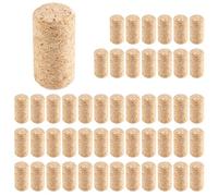 Ujjdwiurgh 50 tapones de corcho de madera rectos, tapones de corcho para botellas de vino, tapones de corcho para botellas de vino y cerveza, tapones de sellado para botellas de cerveza