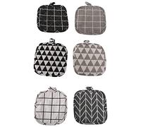 Ujjdwiurgh 6 soportes cuadrados de algodón lavables a máquina, con lazo para colgar para cocinar