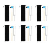 Ujjdwiurgh 6 tenedores de afinación de 432 Hz, instrumentos de curación de sonido, grado clínico, nervio/sensorial