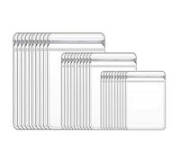 Ujjdwiurgh 60 bolsas de almacenamiento transparentes de 3 tamaños para joyas, aretes, anillos, collares, viajes, antideslustre, protegen las joyas