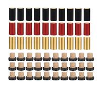 Ujjdwiurgh 60 tapones para botellas de vino, 30 tapones de corcho para botellas de vino, 30 tapones de corcho para botellas de vino y 30 cápsulas termorretráctiles de PVC