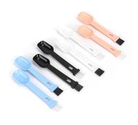 Ujjdwiurgh 8 cepillos 2 en 1 para molinillo de café espresso con cuchara, cepillo limpiador portátil de granos de café