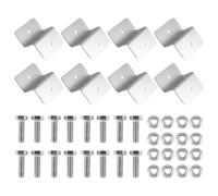 Ujjdwiurgh 8 soportes de montaje para panel solar, estilo Z, aleación de aluminio, soporte de techo para caravana, accesorios de instalación del sistema solar