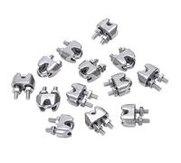 Ujjdwiurgh Abrazadera de cable de acero inoxidable de 2 mm, 12 unidades