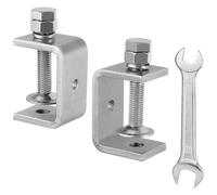 Ujjdwiurgh Abrazadera de carpintería de acero inoxidable 304 plateado para carpintería, soldadura, 2 piezas, 45 mm