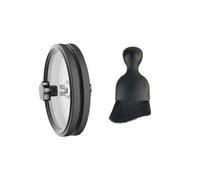 Ujjdwiurgh Abrazadera limpiadora de discos de vinilo con mango, protector de etiquetas de discos de vinilo LP, clip de limpieza impermeable, color negro