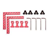 Ujjdwiurgh Abrazaderas cuadradas de posicionamiento de 90 grados en ángulo recto, abrazadera de esquina tipo L de aleación de aluminio para carpintería