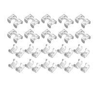 Ujjdwiurgh Abrazaderas de cable de acero de 1/4 pulgadas, hebilla de metal, hebilla de cuerda, clips de caballo, hebilla de cincha, soporte de cuerda doble (20 unidades)