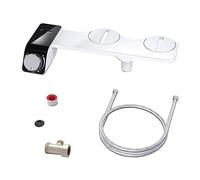 Ujjdwiurgh Accesorio de bidé ultrafino con doble boquilla en espiral ajustable a presión de agua no eléctrico, rociador de culo con manguera, B