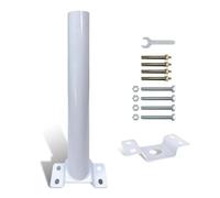 Ujjdwiurgh Accesorios de instalación de farolas solares para exteriores, 1 juego de soporte de montaje de brazo de poste de metal