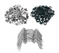 Ujjdwiurgh Accesorios para invernadero, paquete de 50 clips de cristal, hebillas pequeñas de invernadero, accesorios de anillo de fijación, hebilla fija de acero inoxidable