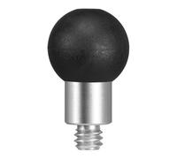 Ujjdwiurgh Adaptador de cabeza de bola de aluminio de 17 mm con rosca de 1/4 de pulgada, brazo de enchufe de 17 mm, bola de TPU para soporte de teléfono de bicicleta, motocicleta