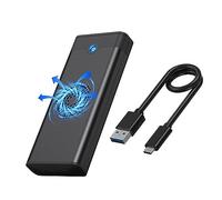 Ujjdwiurgh Adaptador de Caja SSD Externa de Protocolo Dual M.2 NVME NGFF con Ventilador de RefrigeracióN Caja SSD Tipo C 3.1 de 10 Gbps para 2230-A