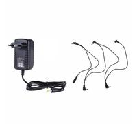 Ujjdwiurgh Adaptador de Fuente de AlimentacióN para Pedal de Guitarra,Cables de Cadena Tipo 5 VíAs con Punta Negativa de 9V CC para Pedal de Efectos de Guitarra. Enchufe de la UE