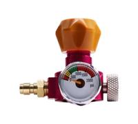 Ujjdwiurgh Adaptador de Recarga de CO2 Adaptador de Botella de CO2 con ManóMetro de 2000 PSI para Botella de CO2 de ConexióN RáPida Duo/Terra/Art, Rosa Roja